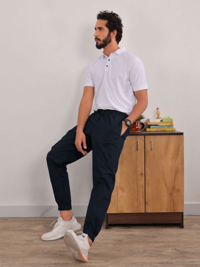 Buy online Navy Blue Solid Flat Front Formal Trouser from Bottom Wear for  Men by Inspire for 499 at 67 off  2023 Limeroadcom