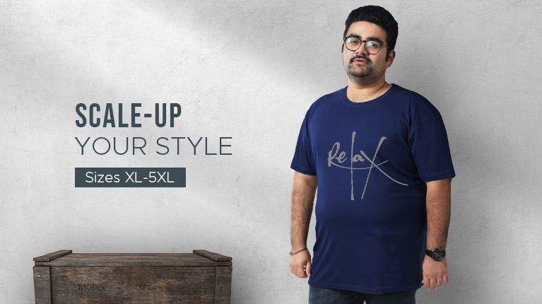 Buy XXL, XXXL / XXXXL/4XL, 5XL Size T Shirts at ₹299 | Beyoung