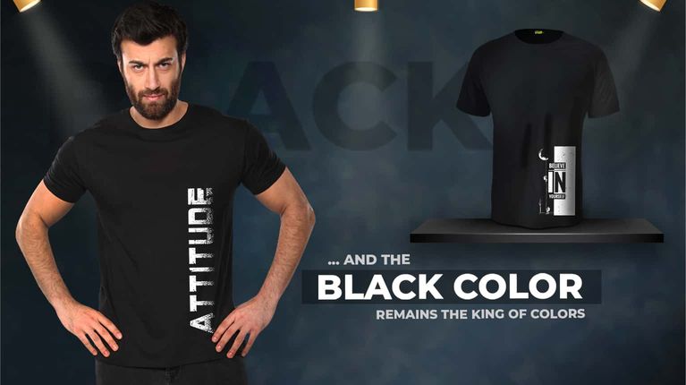 black t shirt online india