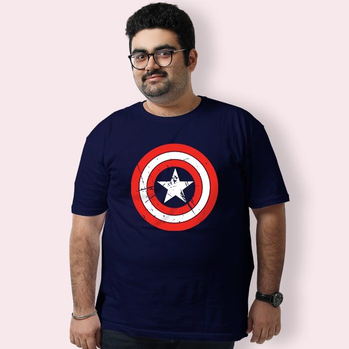 Captain America Mens Plus Size T shirt 