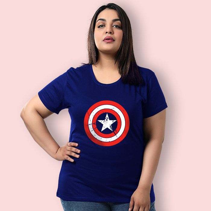 Plus size captain america shirt clearance
