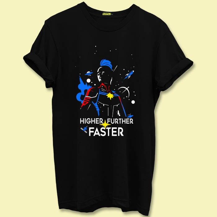 Buy Captain Marvel Slogan Men's T-shirt 
