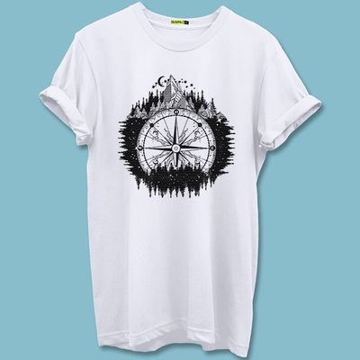 mens white printed t shirts