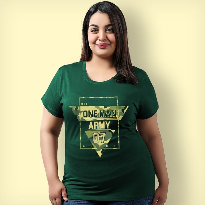 Buy Dhoni One Man Army Women Plus Size 