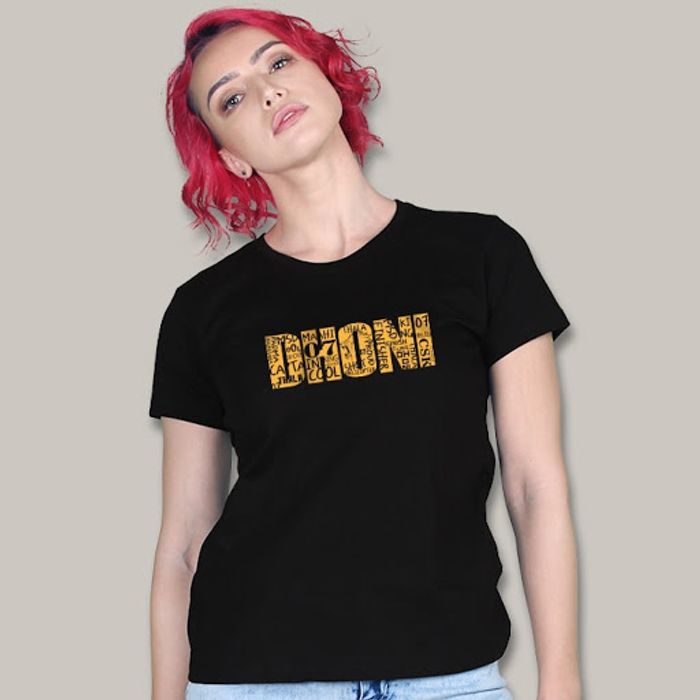 Buy Dhoni Printed Half Sleeves T-shirt 