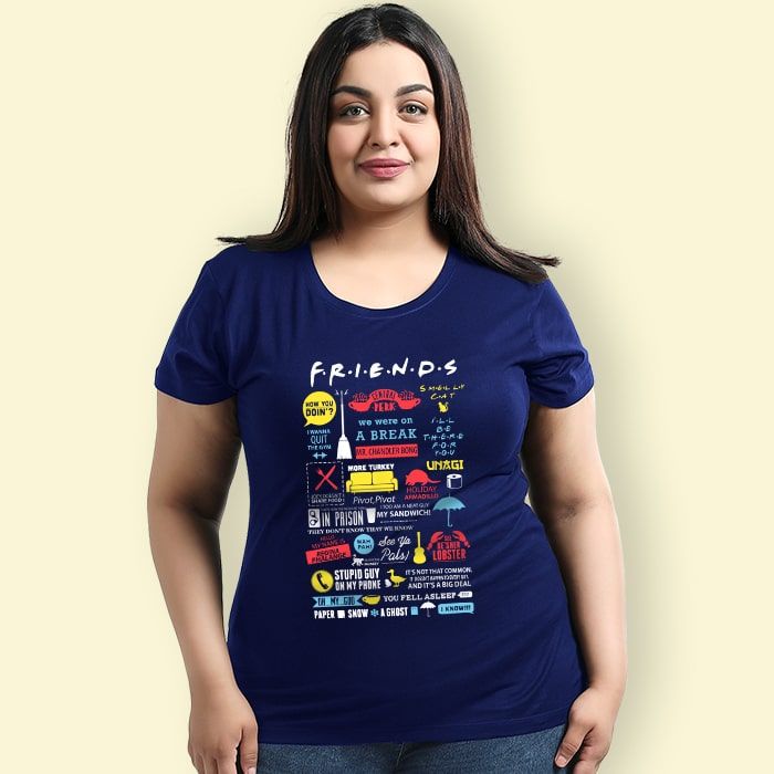 Friends Doodle Women Plus Size T-shirt