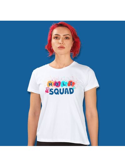 Holi Squad T-shirt For Girls Womens Clothing Stores