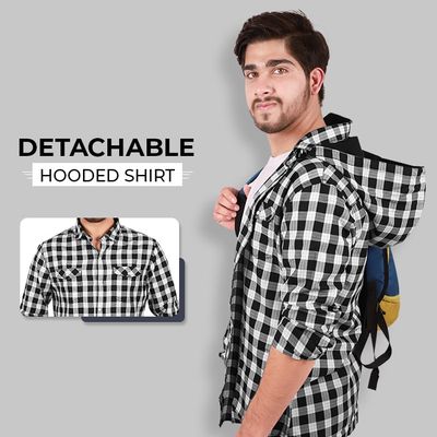 Buy Hooded Black And White Checkered 