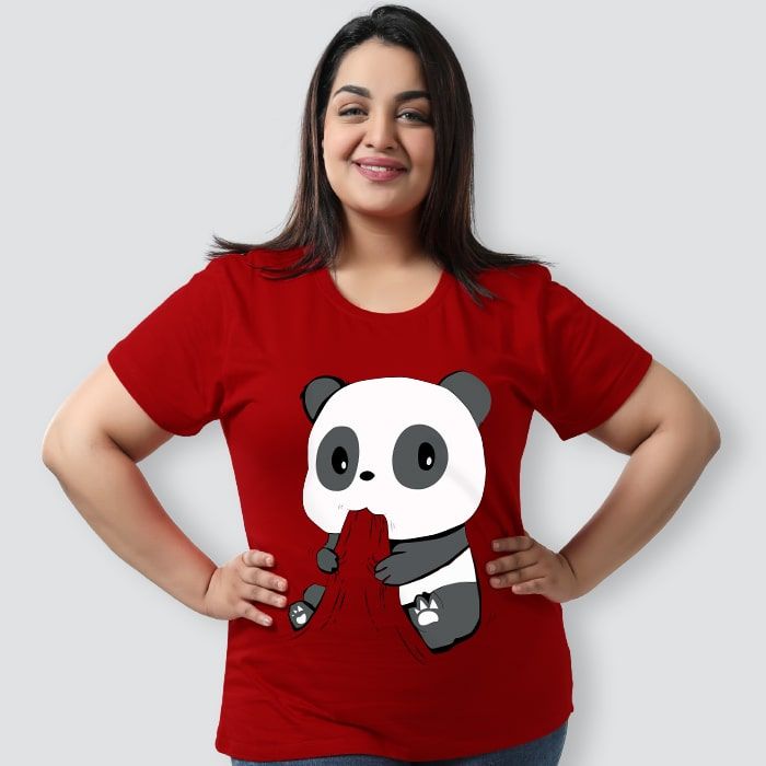 panda t shirt women's india