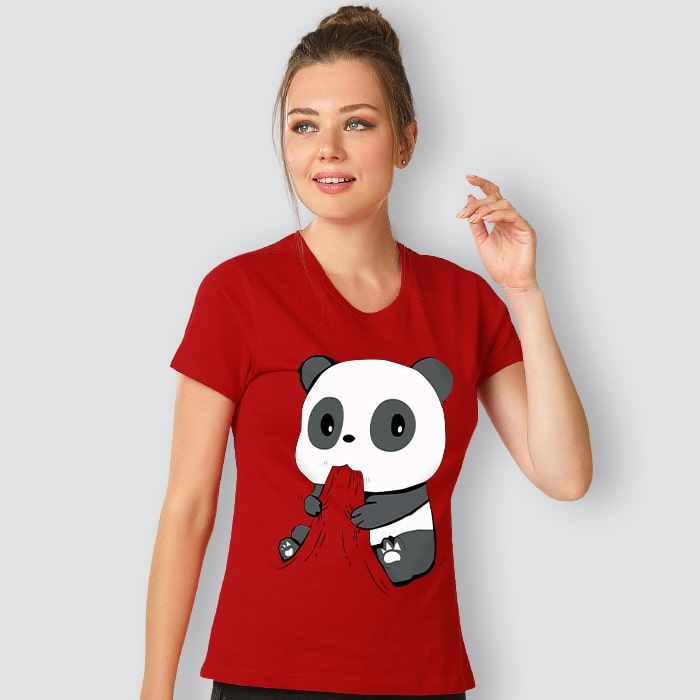 Buy Hungry Panda Women's T-shirt Online 
