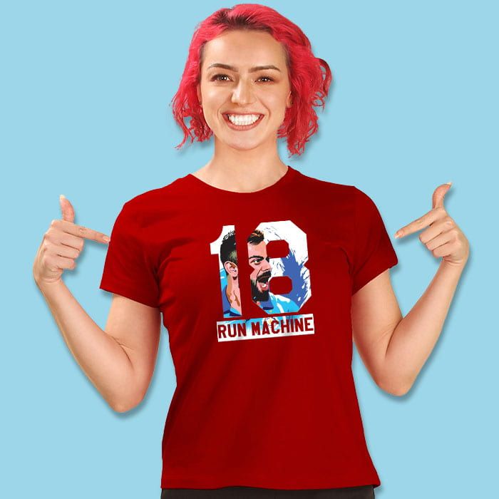 Buy Virat Kohli Printed Half Sleeves T 