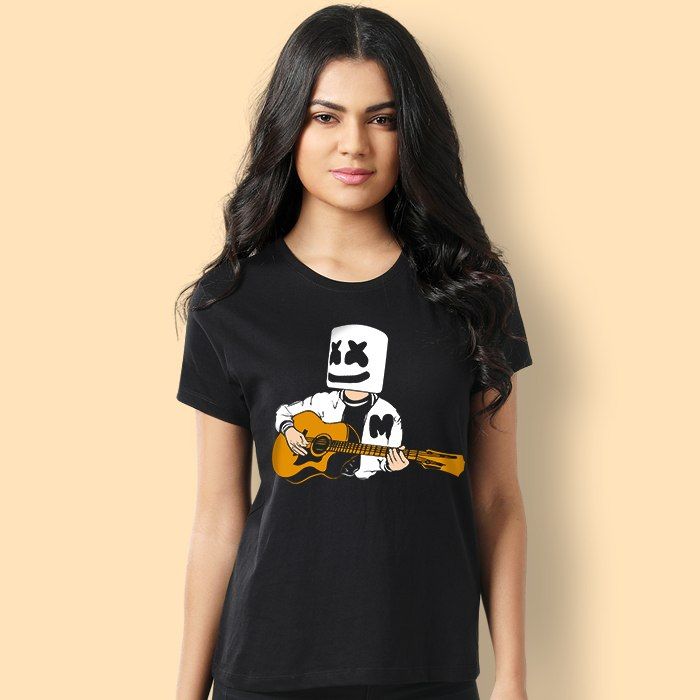 Marshmello Guitar T-shirts for Girls 