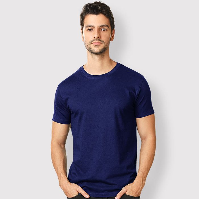 plain shirt navy blue
