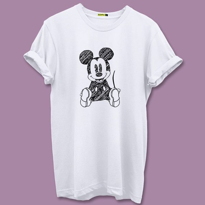 Buy Mickey Mouse Sketch T-shirt for Men 