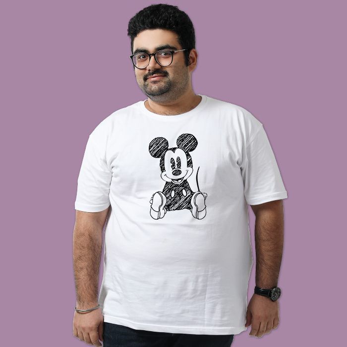 Buy Mickey Mouse Sketch Mens Plus Size 