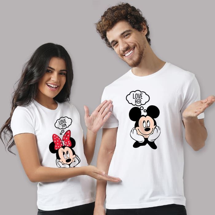 Mickey and minnie couple t shirt Clearance