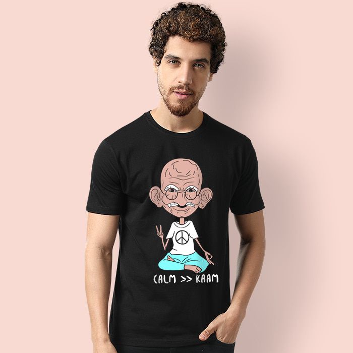 Buy Peace Gandhi T-shirt for Men Online 