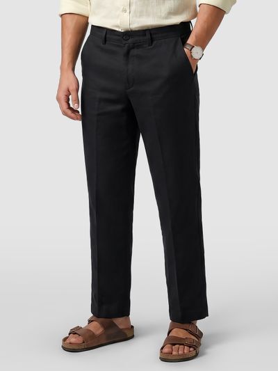 Black Textured Summer Pants Black Textured Summer Pants