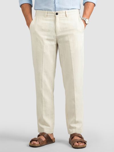 Off-White Textured Summer Pants Off-White Textured Summer Pants