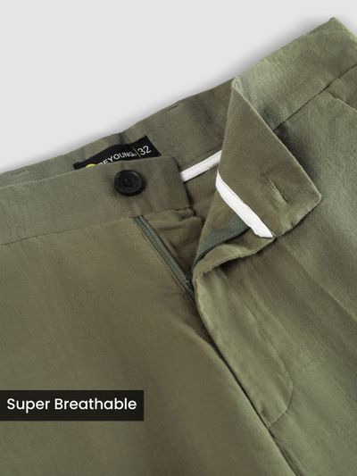 Sage Green Textured Summer Pants Sage Green Textured Summer Pants