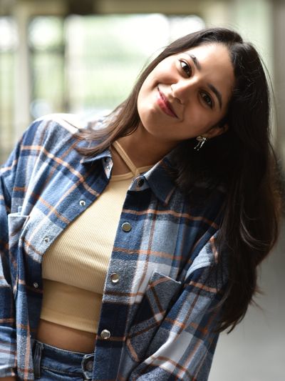 Blue Detachable Hoodie Flannel Shirt for Women