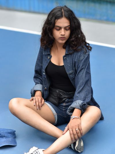 Dark Blue Denim Jacket Shacket for Women