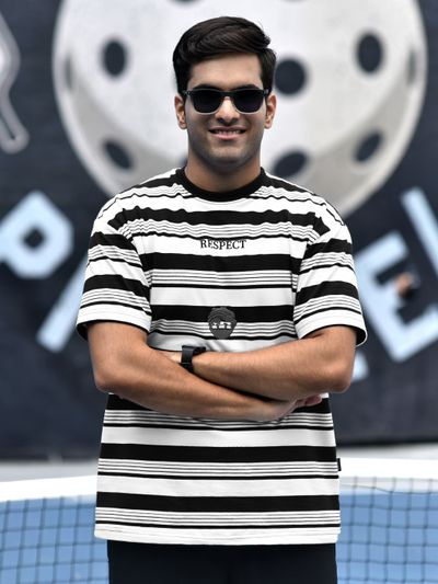 Black Striped Knitted T-Shirt Black Striped Knitted T-Shirt