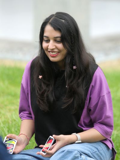 Purple Cut And Sew Polo T-shirt for Women