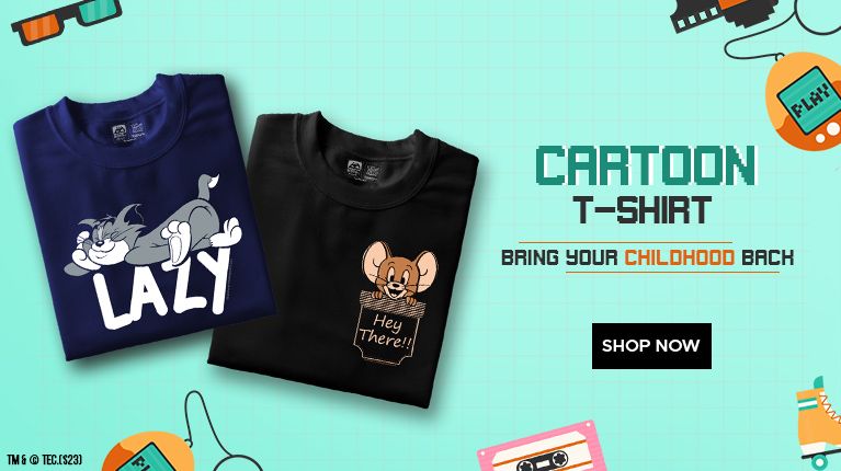 Cartoon T Shirts @Upto 50% OFF: Buy Cartoon Tees Online | Beyoung