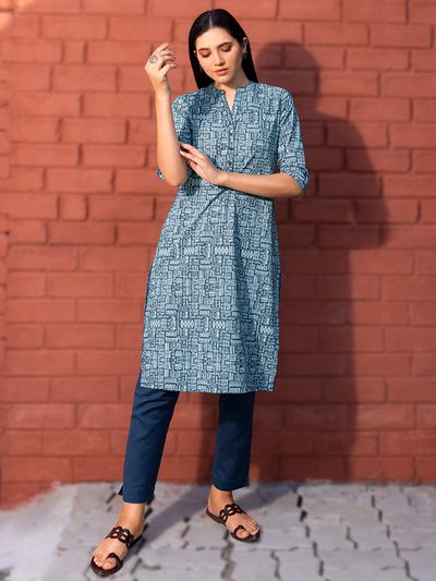 Straight cut outlet kurtis online