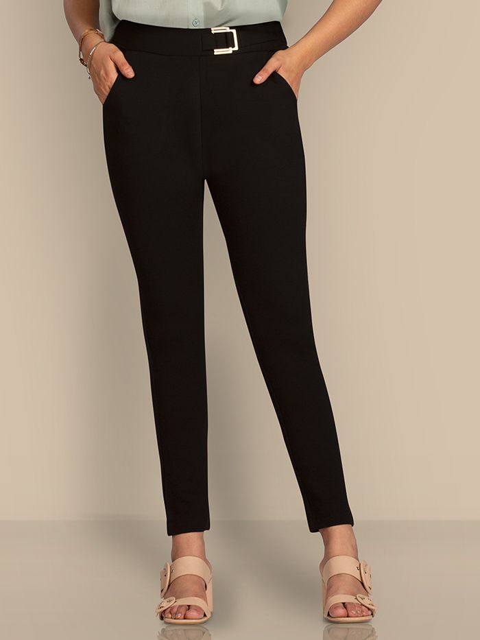 Buy Black Belted Skin Fit Women Jeggings Online in India Beyoung