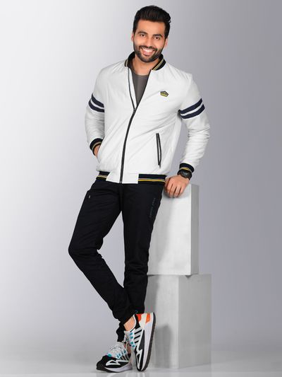 Black and white jacket for men hot sale