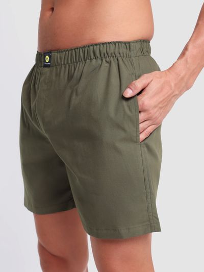 Plain Army Green Mens Boxer boxers for men,
