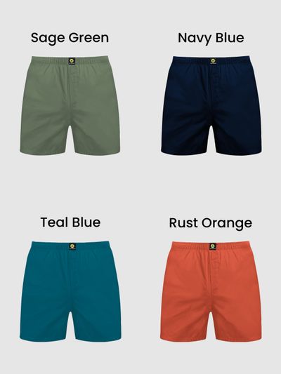 Pack Of 4 - Breezy-Summer Boxers