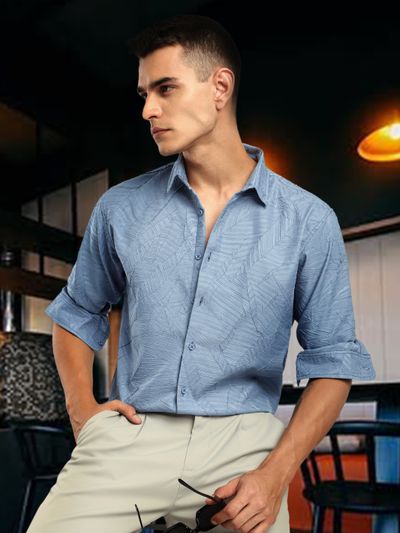 Soft Blue Crushed Shirt