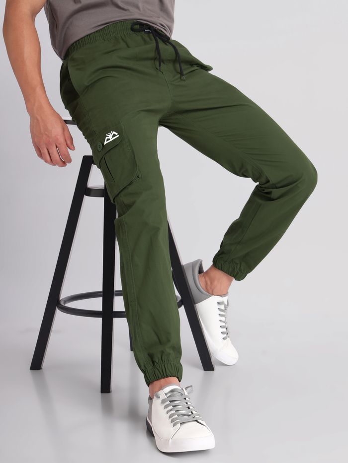 Buy Green Track Pants for Men by Bullmer Online | Ajio.com-cheohanoi.vn