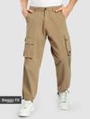 Beige Statement Cargo Pants