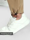 Beige Statement Cargo Pants