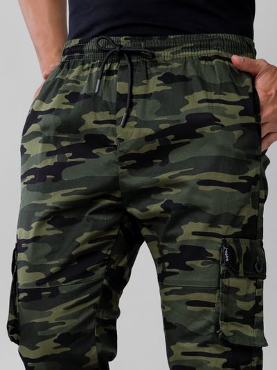 Camouflage Green Dual Pocket Cargo Joggers
