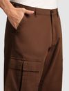 Chocolate Brown Statement Cargo Pants