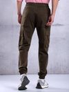 Coffee Brown Cargo Jogger Pants for Men