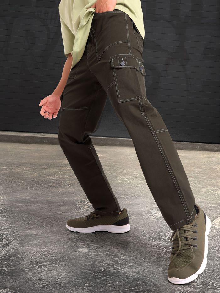 Buy Men Green Slim Fit Textured Casual Trousers Online  851648  Allen  Solly