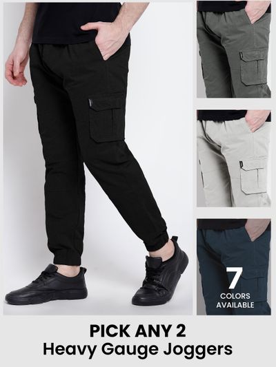 Pick Any 2 - Heavy Gauge Joggers Combo Pick Any 2 - Heavy Gauge Joggers Combo