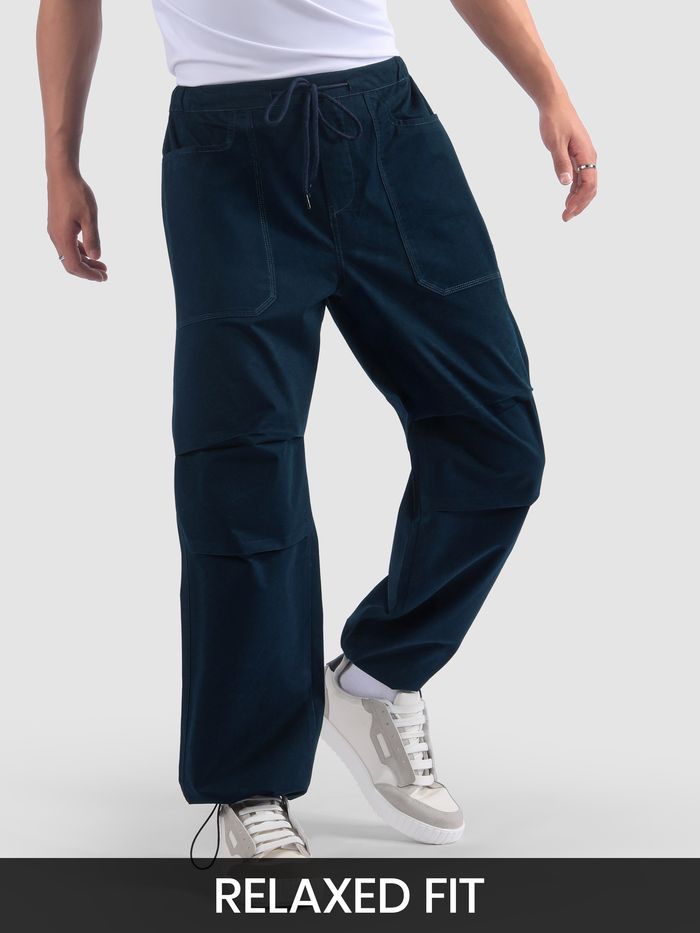Dark Blue Elasticated Cargo