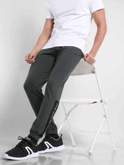 Buy Dark Grey Panelled Knitted Men Jogger Online in India Beyoung