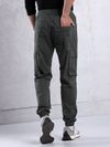 Dark Grey Utility Cargo Jogger Pants for Men