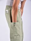 Grey Elasticated Cargo Pants