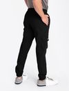 Jet Black Cotton Cargo Joggers | Beyoung