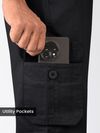 Shop Jet Black Cotton Cargo Joggers