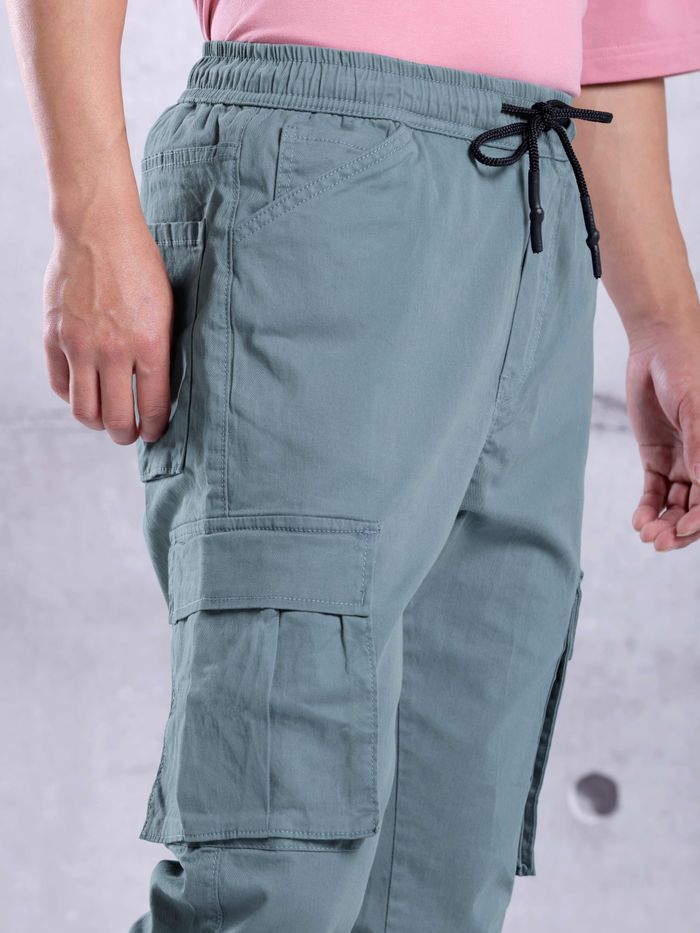 Light blue sales cargo joggers